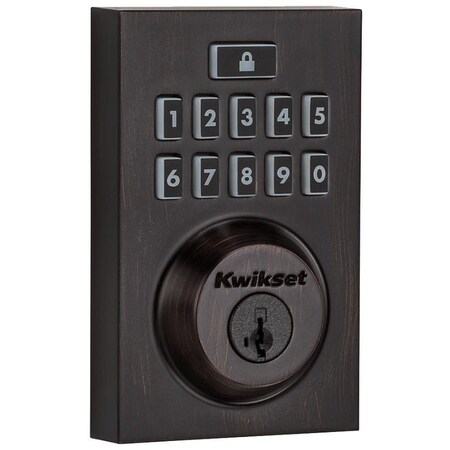 Kwikset SmartCode 913 Series Deadbolt, 2 Grade, Zinc, Venetian Bronze, KW1 Keyway 913CNT 11P SMTC